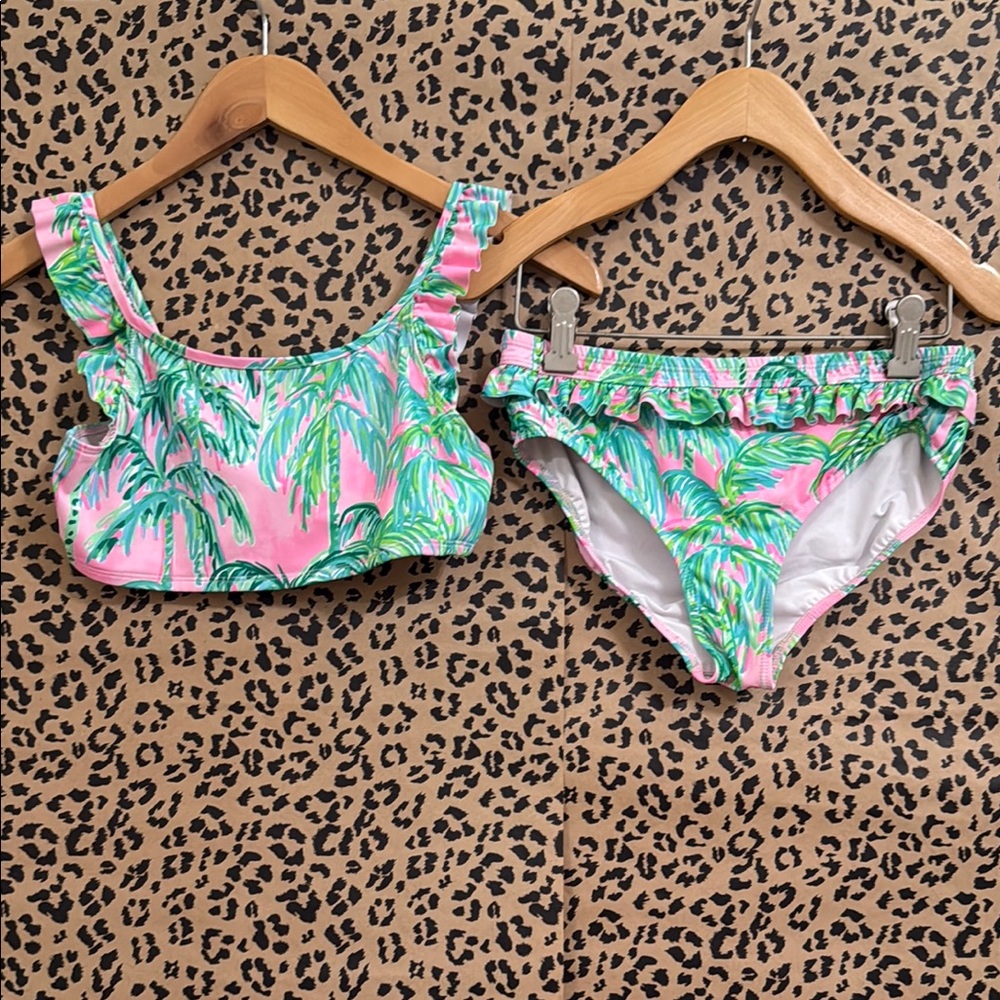 Lilly Pulitzer Girl's Janessa UPF 50+ Bikini Size 14